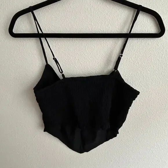 Black Cami Top Sweetheart Neckline Sleeveless Tank‎ Top Casual  Size S - Picture 8 of 9